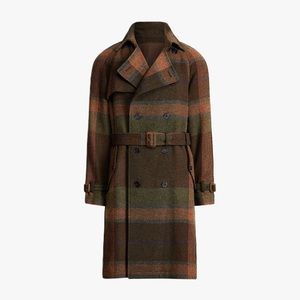 RALPH LAUREN-😈😈-PURPLE LABEL WOOL BELTED TRENCH COAT 😎😍